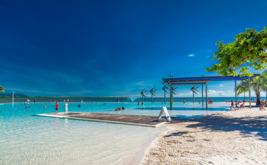 Cairns Lagoon – not a bad place to spend an afternoon while everyone back in the UK's got the heating on! Another reason for spending the British winter in Australia.