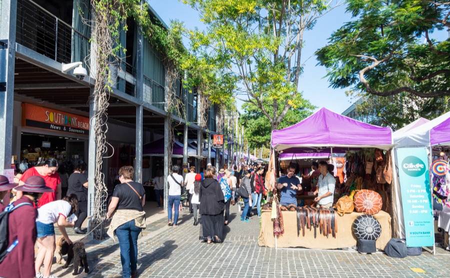 Little Stanley Street is one of the popular 'eat streets' in Brisbane. Nils Versemann / Shutterstock.com