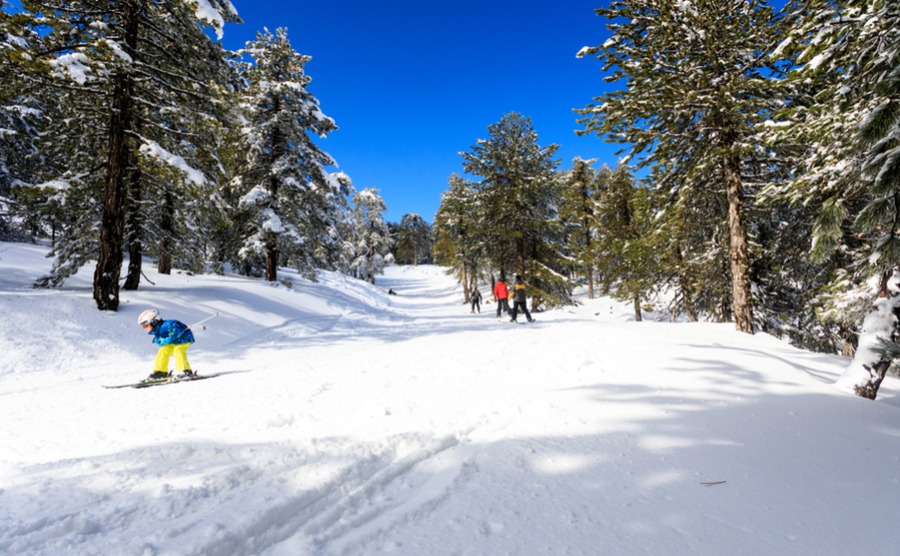 One of the more unexpected aspects of life in Cyprus is being able to ski and go to the beach in the same day.