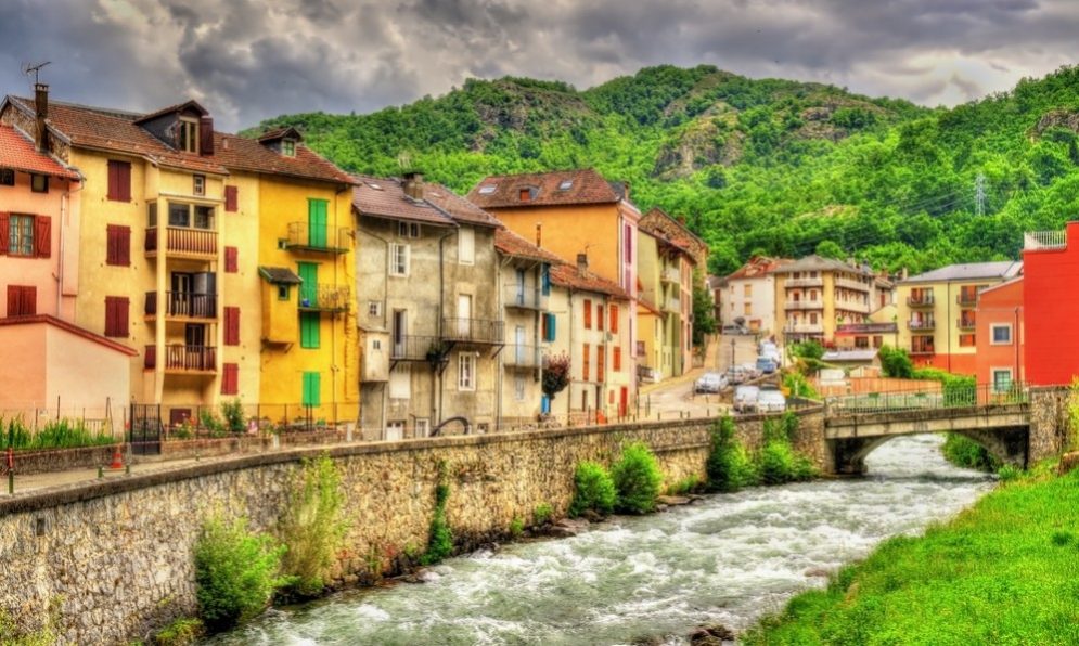 Buying in France - The Oriege river in Ax-les-Thermes - France, Midi-Pyrenees