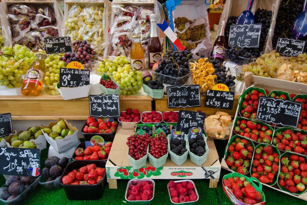 Local markets like this one are a big part of living in France