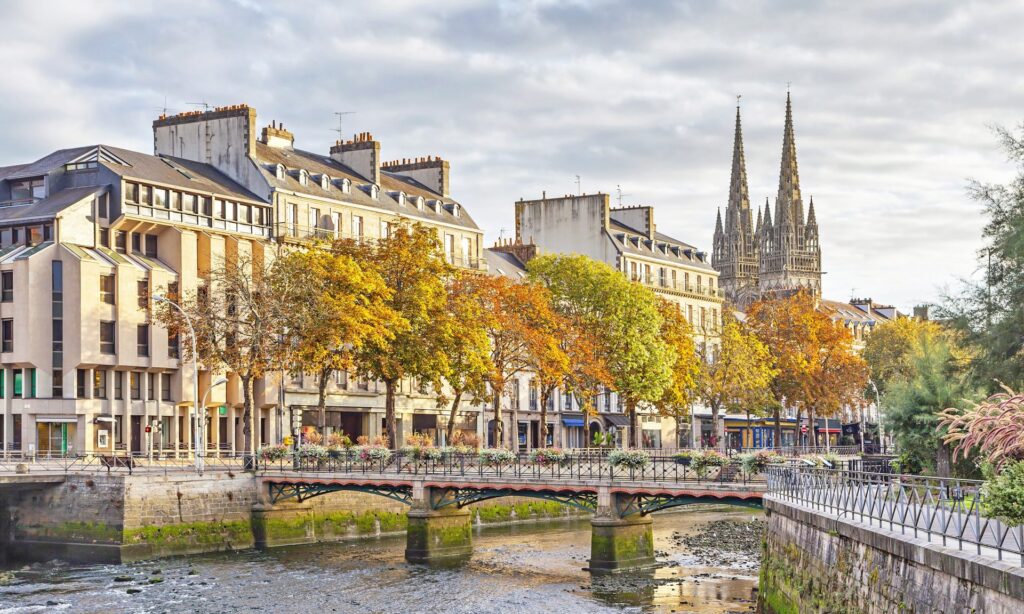 The bridge over river Odet in Quimper