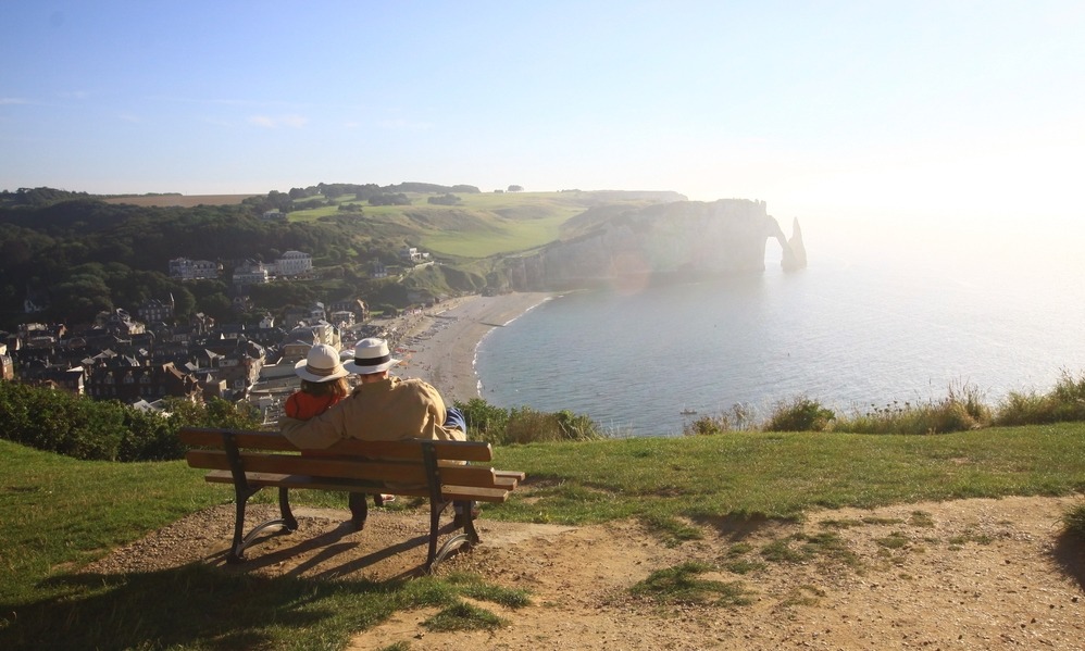 France - Looking down over Etretat