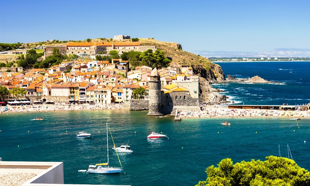 France - Town and harbour of Collioure, Languedoc-Roussillon, France