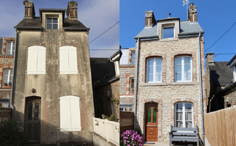 My house in Barfleur, before and after quite a bit of TLC!