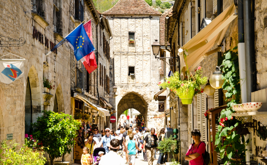 The lively village of Rocamadour. Spirit Stock / Shutterstock.com