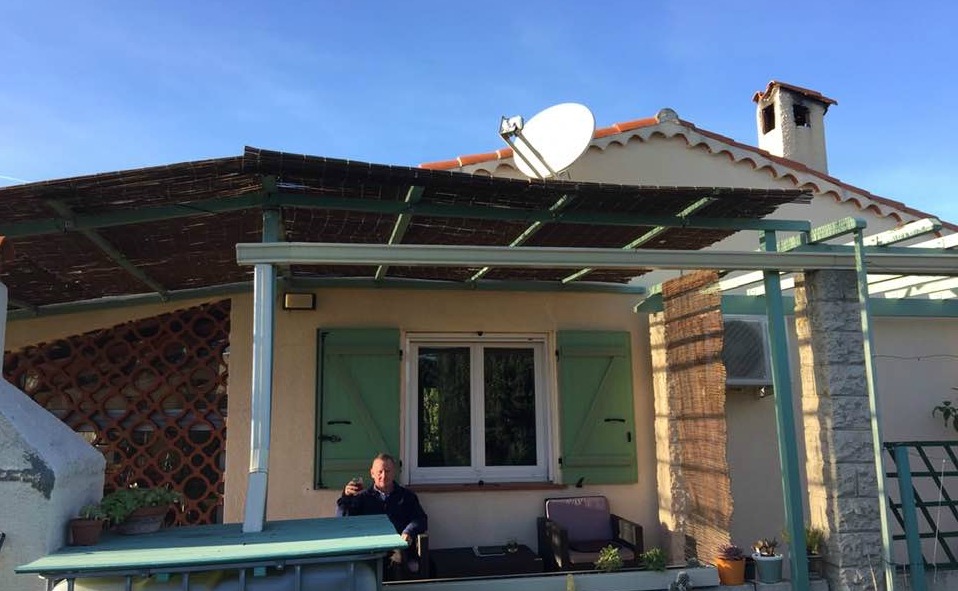 The terrace of their guesthouse.