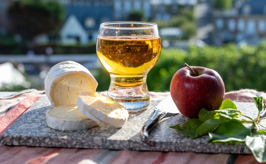 Normandy's cuisine: cider, apple, cheese. 