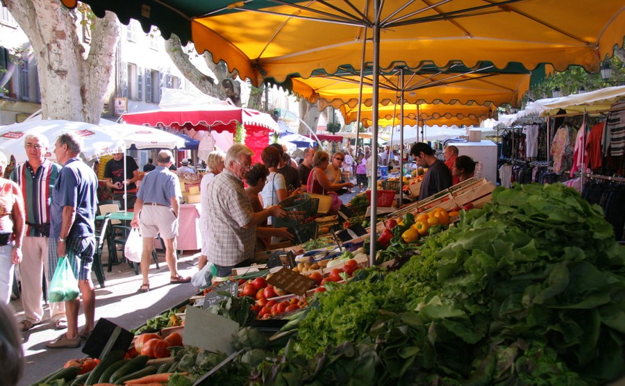 The market is an institution of French rural (and city) life. J.M.P.M. Seijger / Shutterstock.com