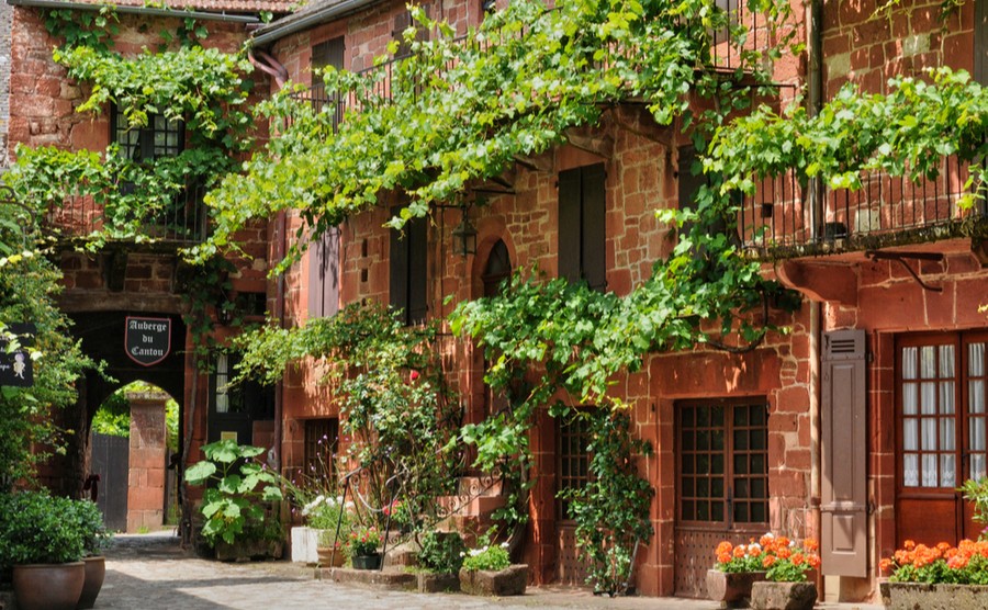 Collonges-la-Rouge is known for its picturesque red sandstone.
