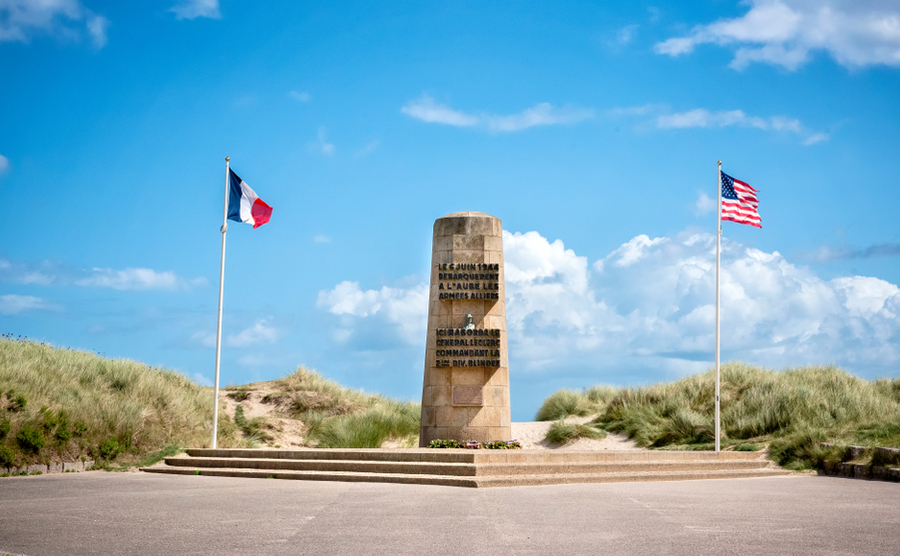 Utah Beach invasion landing memorial, Normandy, France