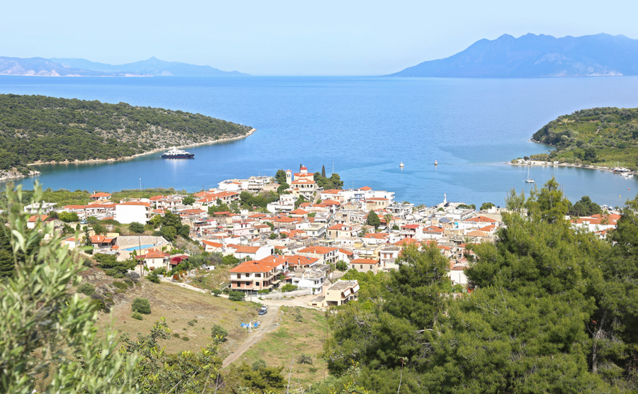 The beautiful waterfront town of Epidauros.