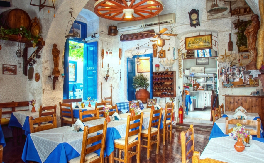 Tavernas will often be cheaper than restaurants.
