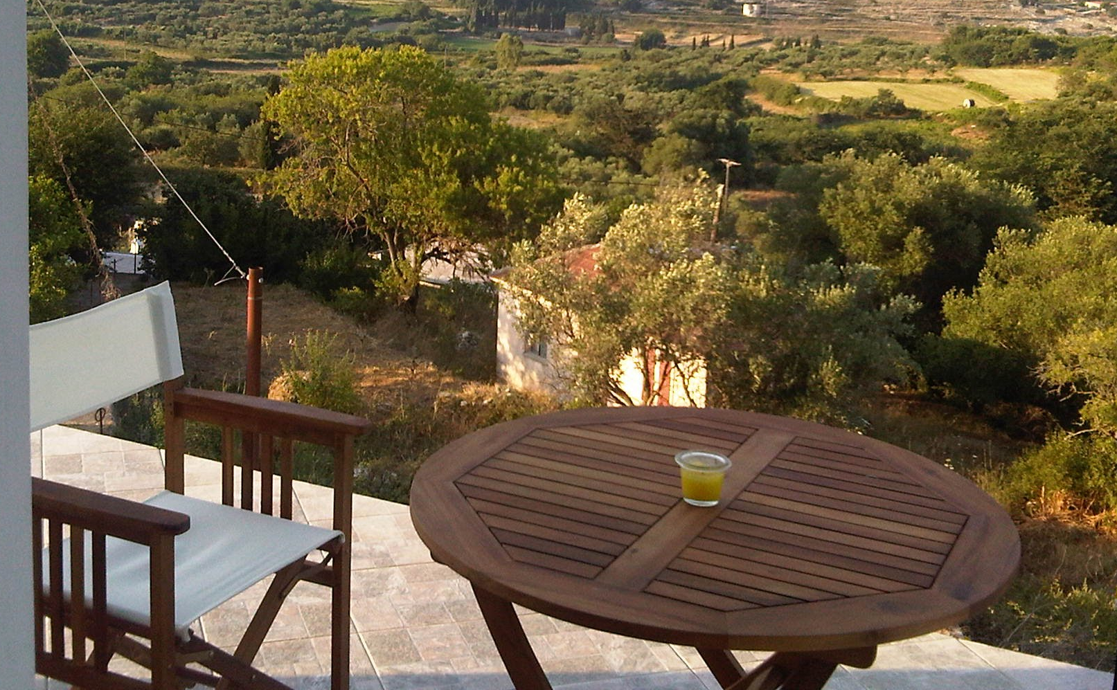 balcony view of Kefalonia countryside 