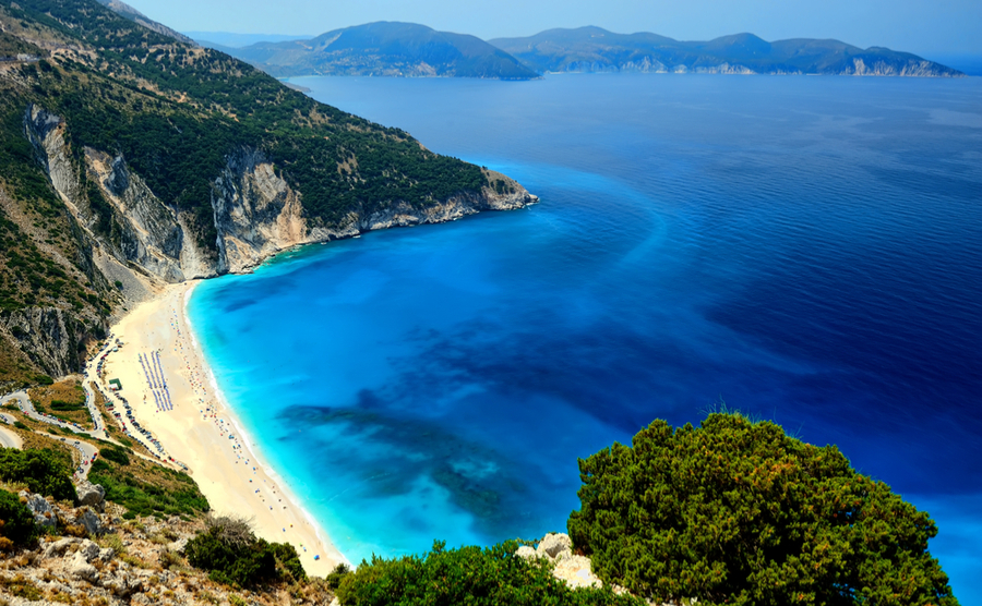 If you're looking to buy in Kefalonia, you'll more than likely have seen Myrtos Beach in brochures and ads.