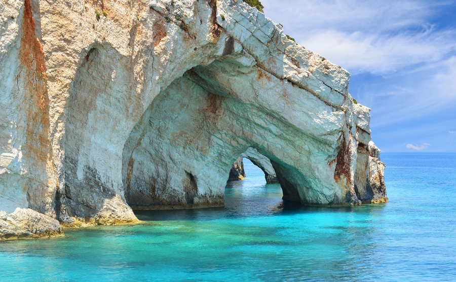 blue caves of Zante