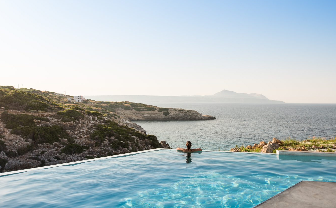 infinity pool, Greece