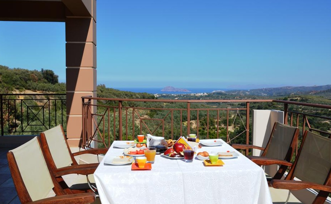 Outside eating area of a property. 