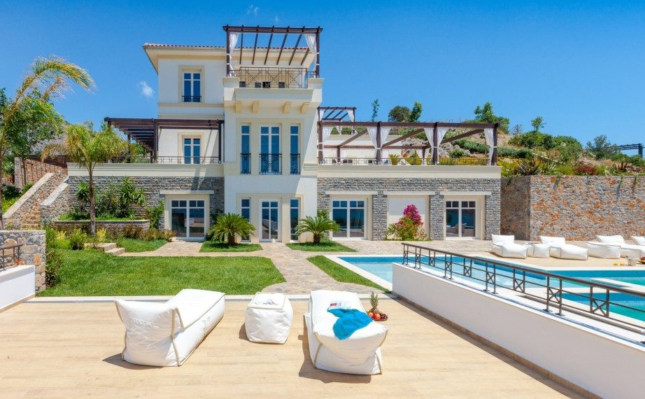 exterior of a luxury Greek villa