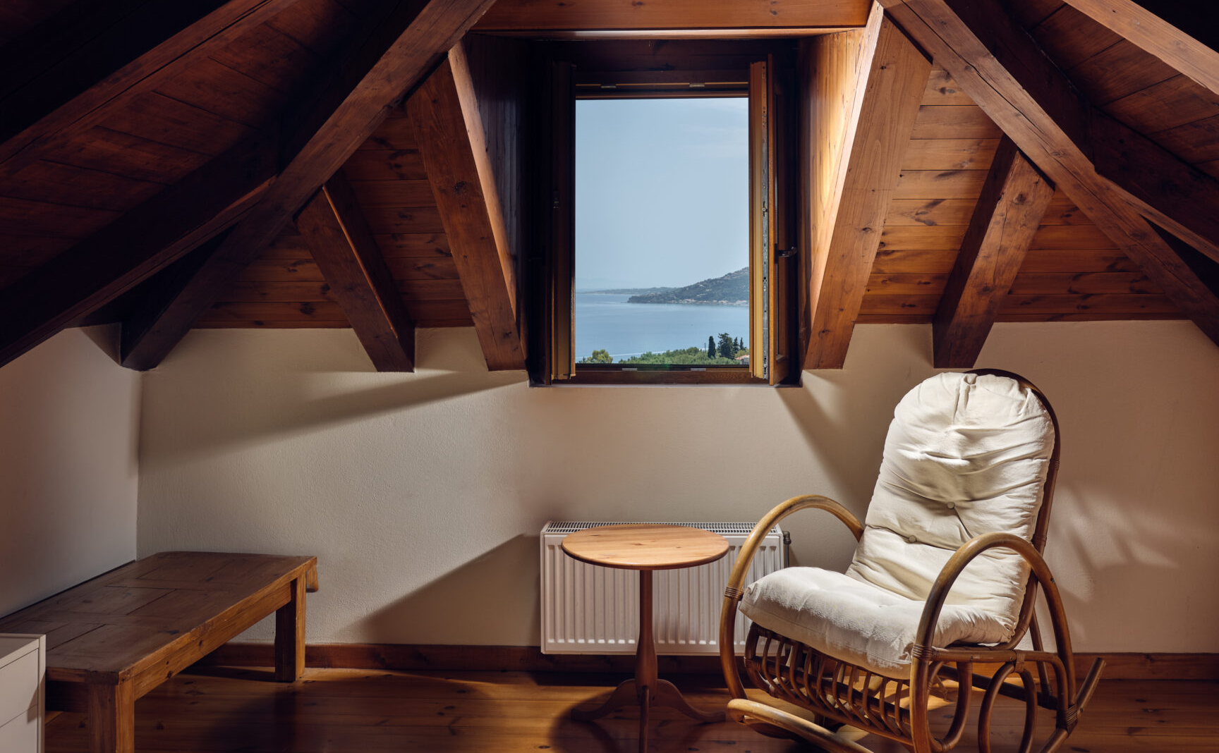 a chair in a Greek home. 