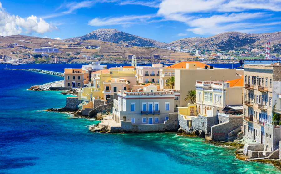Syros is a popular island with the British.