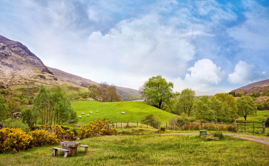 Beautiful panoramic landscape in Kenmare, County Kerry, Ireland