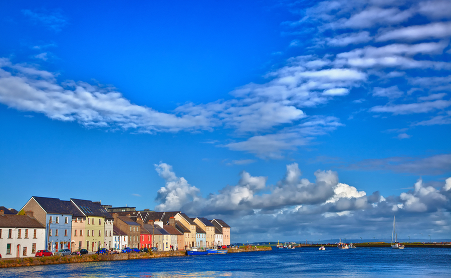 Colourfull Houses In Galway City. 