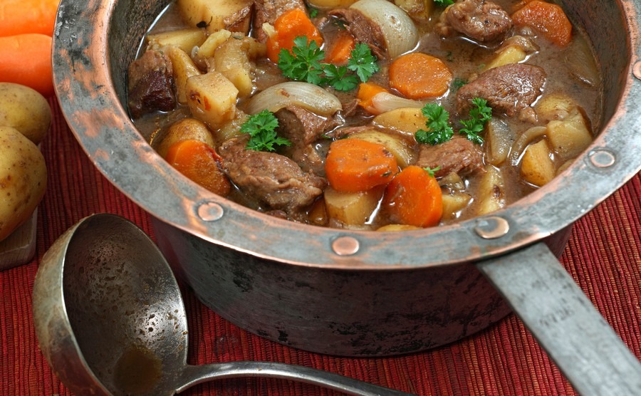 photo-of-of-irish-stew-or-guinness-stew-made-in-an-old-well-worn-copper-pot