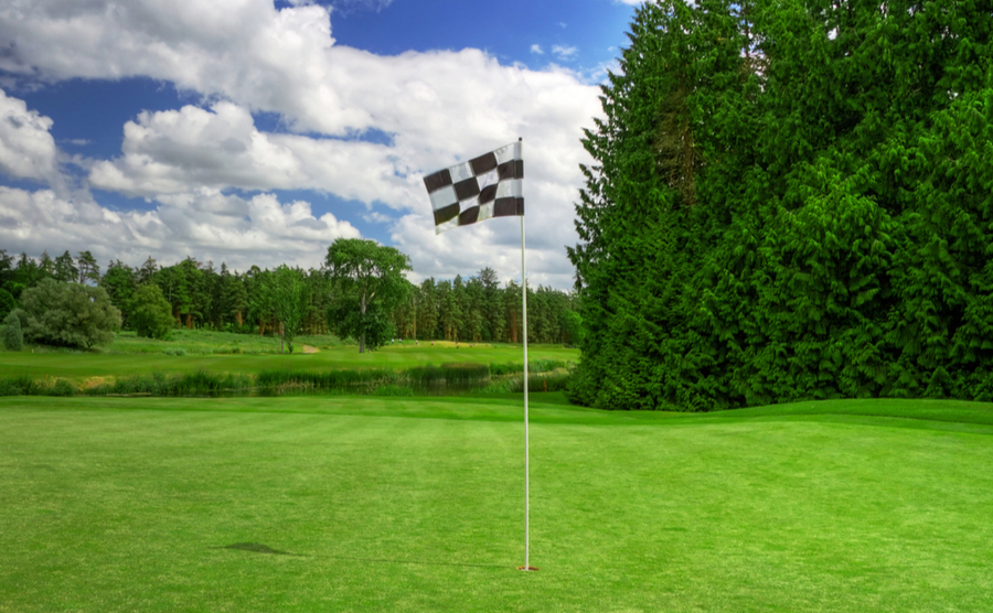 golf flag in Ireland. 