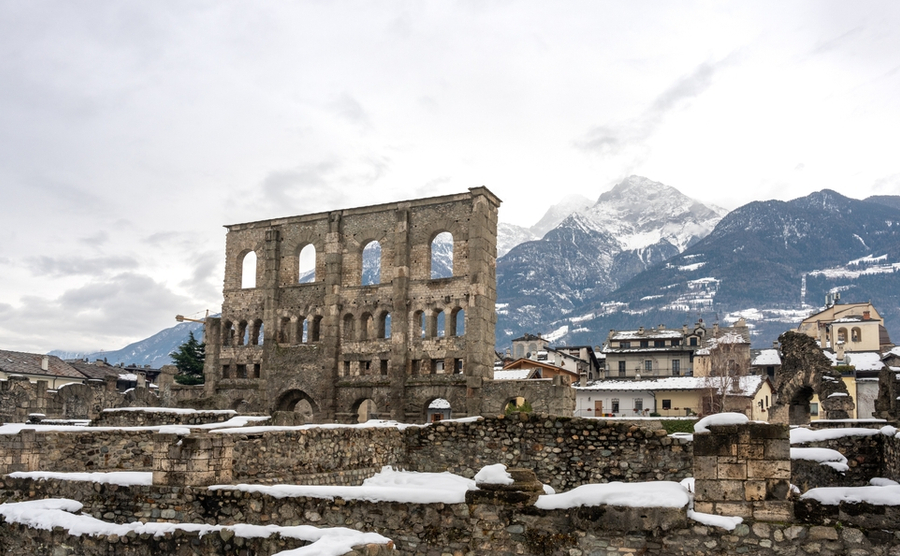  Aosta roman arena. 