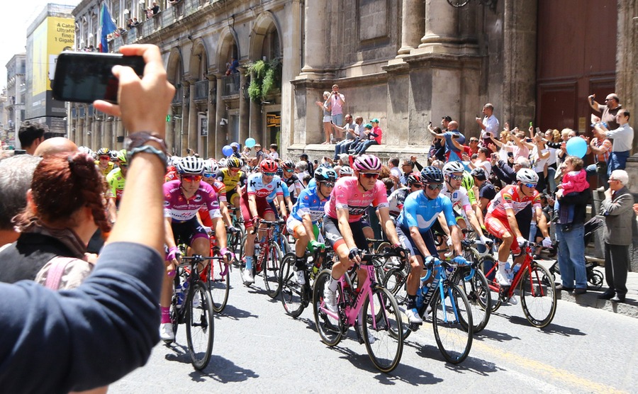 The Giro d'Italia passing through Catania, Sicily. katatonia82 / Shutterstock.com