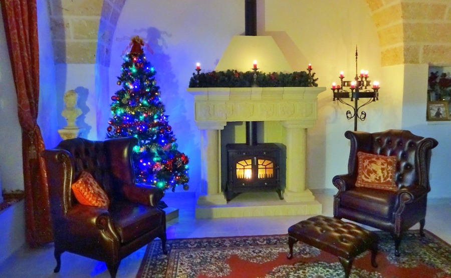 Our fireplace and stove that my husband put in.