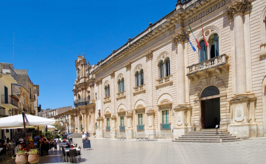 A town hall, where you will get your residence in Italy