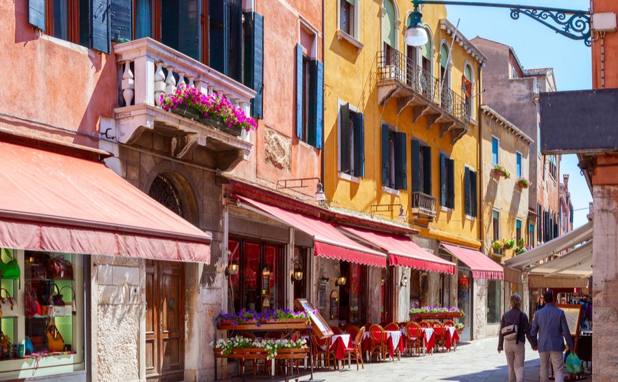 Even a small town in Italy will normally have a good number of local services and eateries. Italian property market in 2019.