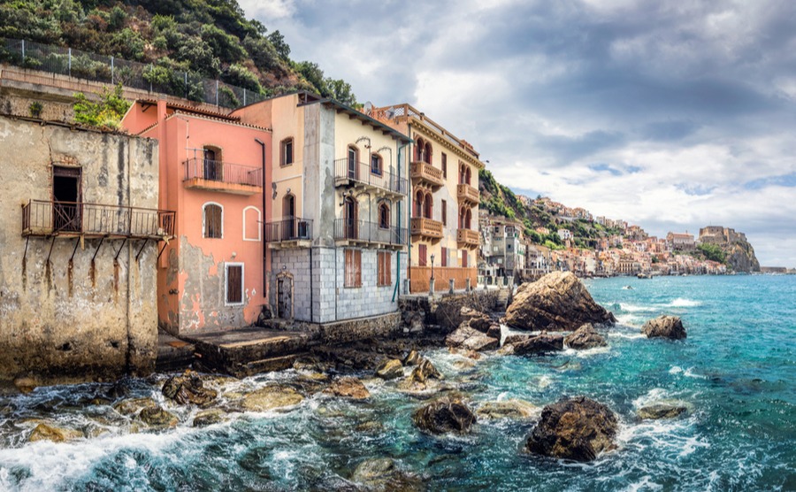 Abandoned homes in a Calabria fishing village