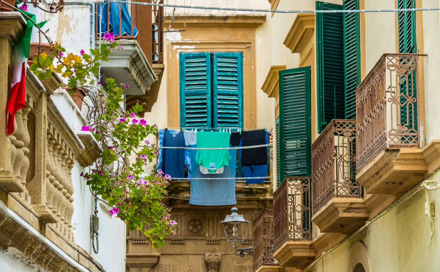 picturesque buildings of the ancient village of Gallipoli in Italy