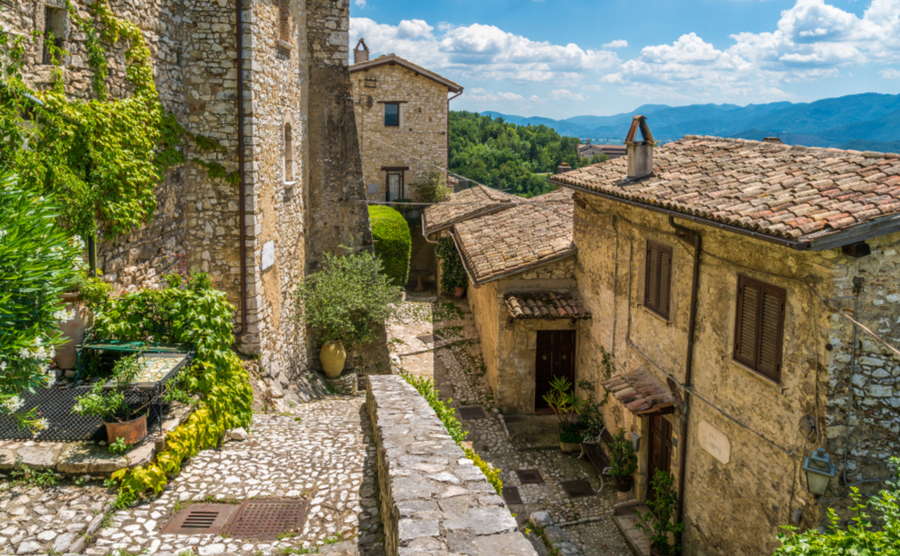 An albergo diffuso in a village in Lazio