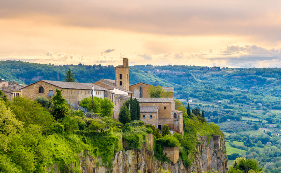 The old town of Orvieto, Italian homes with a view