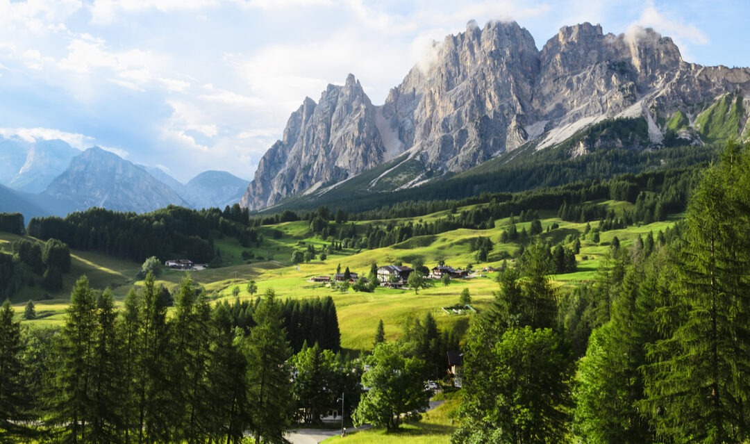 A place with the view of the Italian mountains