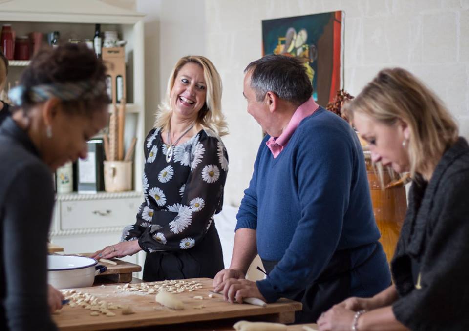 If you're moving to Italy as a single person, attending local events like cookery classes can be an ideal way to meet people. Here's Valerie getting stuck in with making some pasta.