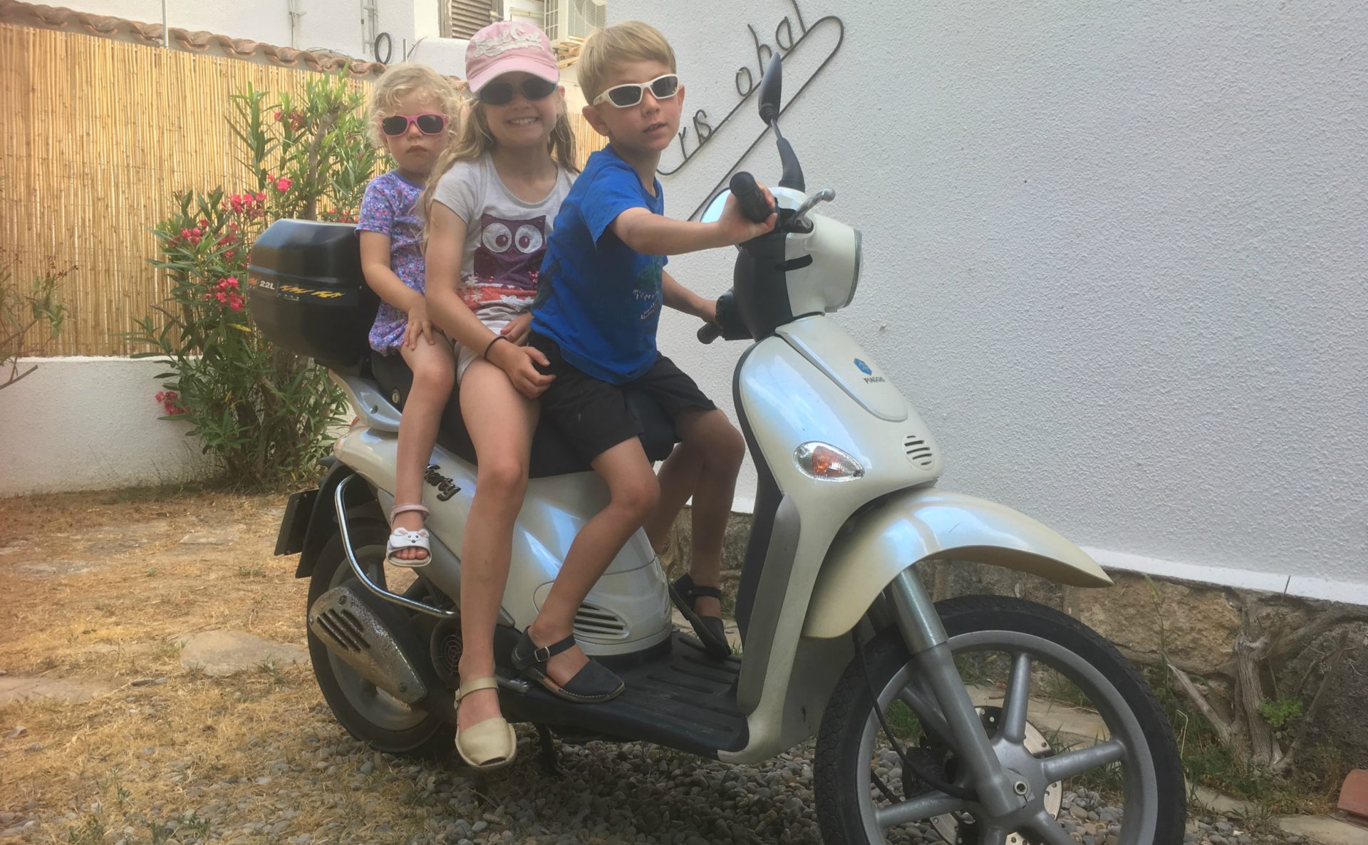 Scooter trips are a tradition for Richard's children whenever they're at their holiday trip