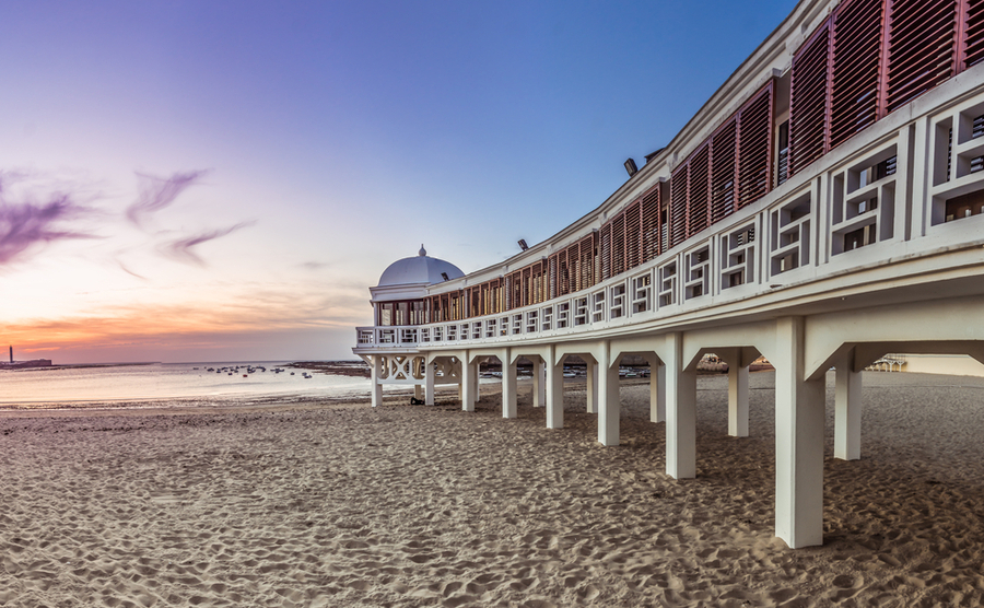 sunset autumn beach