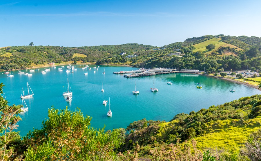 Beautiful bay on Waiheke Island, New Zealand