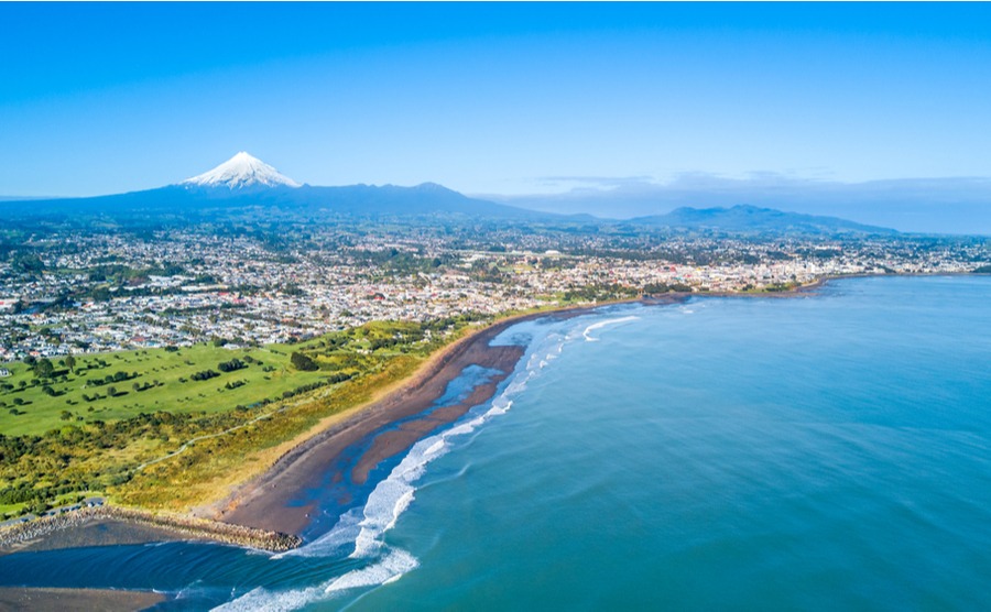 New Plymouth has easy access to miles of beautiful beaches.