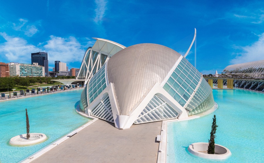 The City of Arts and Science is one of the 'Twelve Treasures of Spain'.