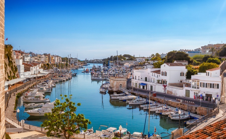 Ciutadella's old town is a beautiful example of Spanish architecture in the Balearic Islands.