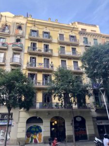 Olivia's apartment block in the Eixample district.