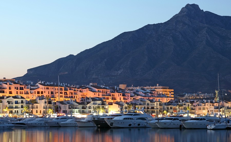 puerto-banus-at-dusk-marina-of-marbella-spain