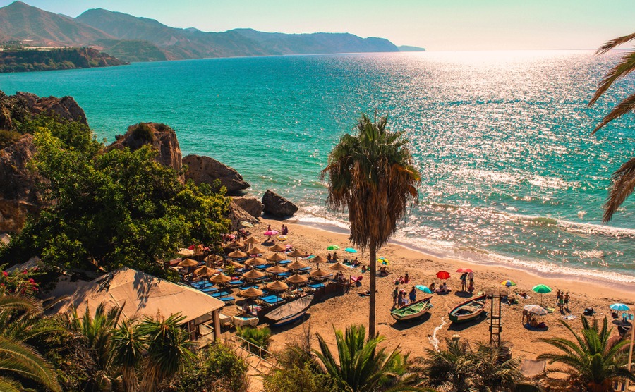 You'll find plenty of beautiful beaches around Axarquía, including here at Nerja.