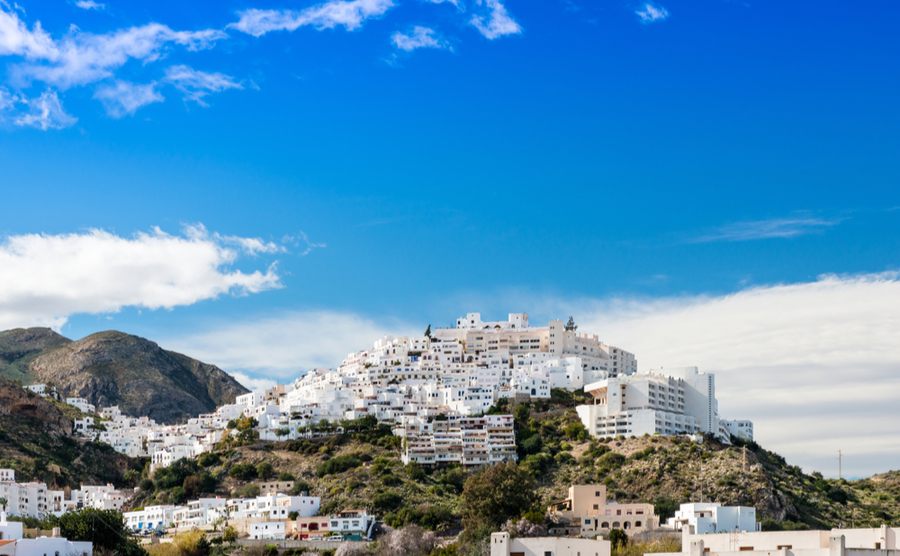 Mojácar's old town is a typically Spanish pueblo blanco, while Mojácar Playa is a more modern, beachfront resort.